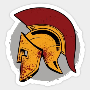 Retro Trojan Helmet Sticker